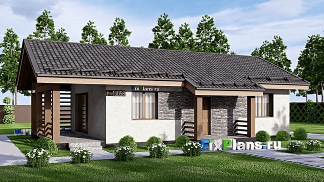 Одноэтажный дом F-13058