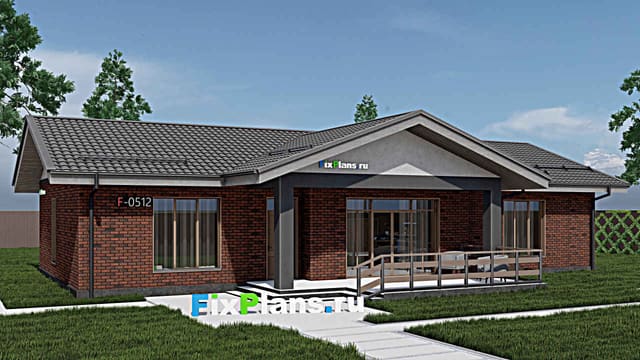 Одноэтажный дом F - 0512