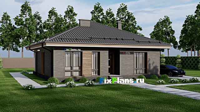 Одноэтажный дом F-5516
